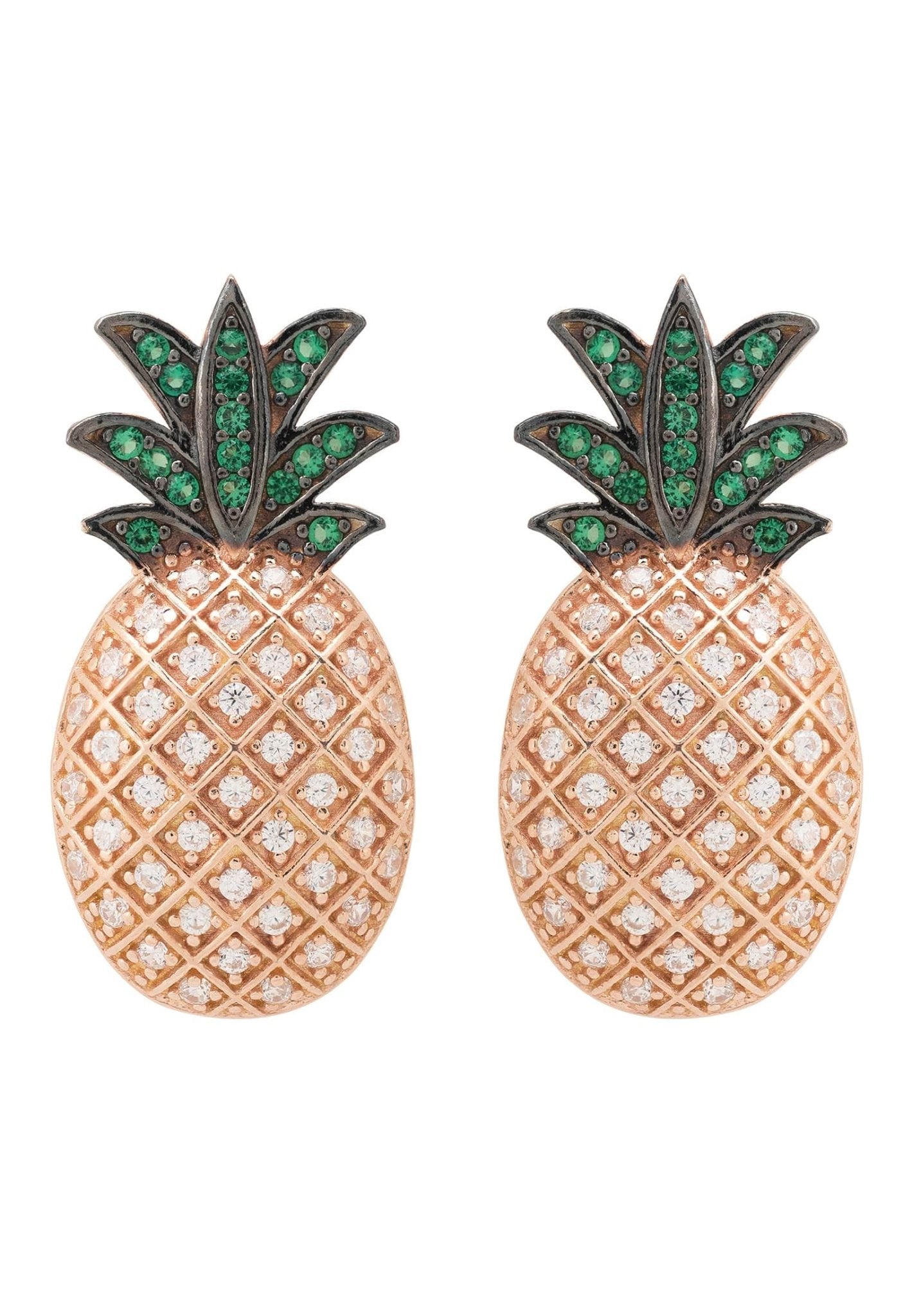 Pineapple Earrings Rosegold - LATELITA Earrings