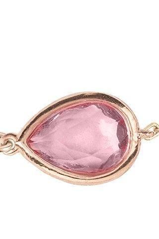 Pisa Mini Teardrop Bracelet Rosegold Pink Tourmaline - LATELITA Bracelets