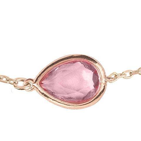 Pisa Mini Teardrop Bracelet Rosegold Pink Tourmaline - LATELITA Bracelets