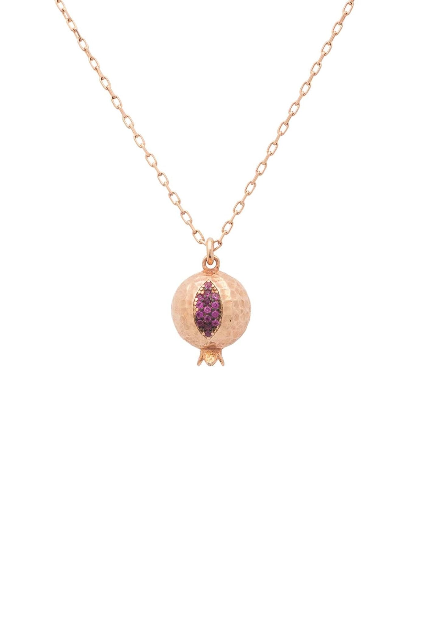 Pomegranate Charm Necklace Rosegold - LATELITA Necklaces