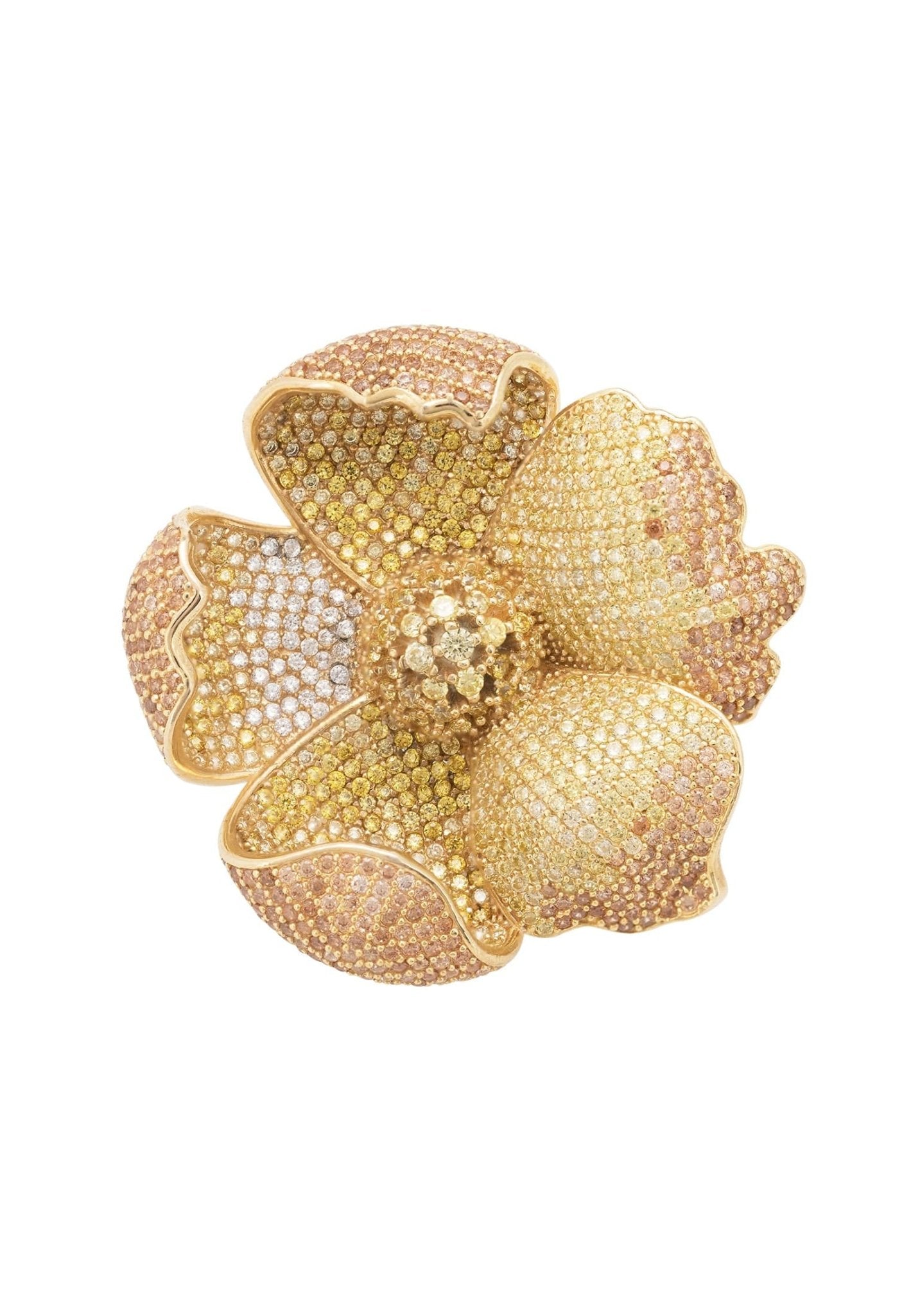 Poppy Flower Lemon Ring Gold - LATELITA Rings