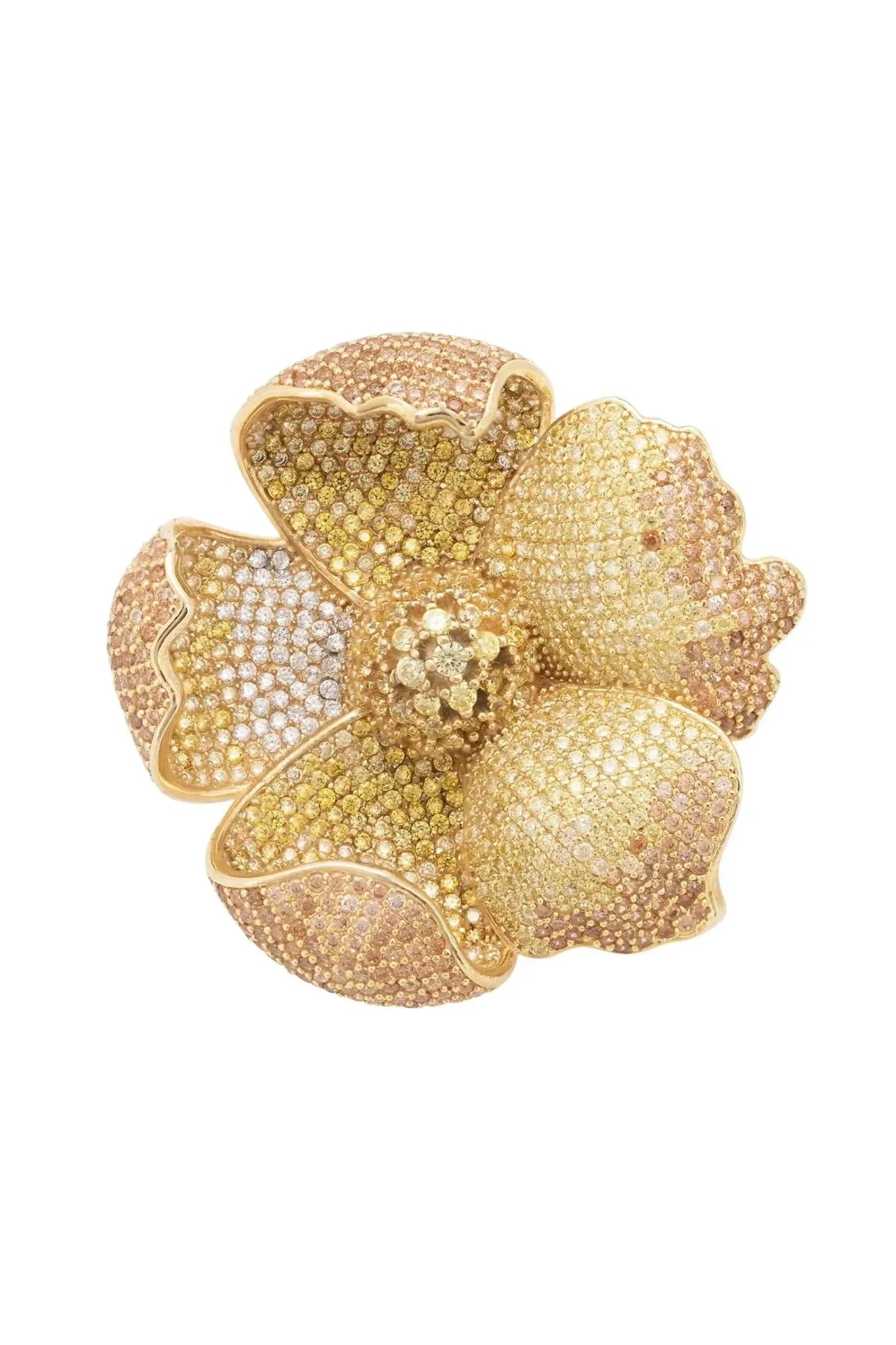 Poppy Flower Lemon Ring Gold - LATELITA Rings