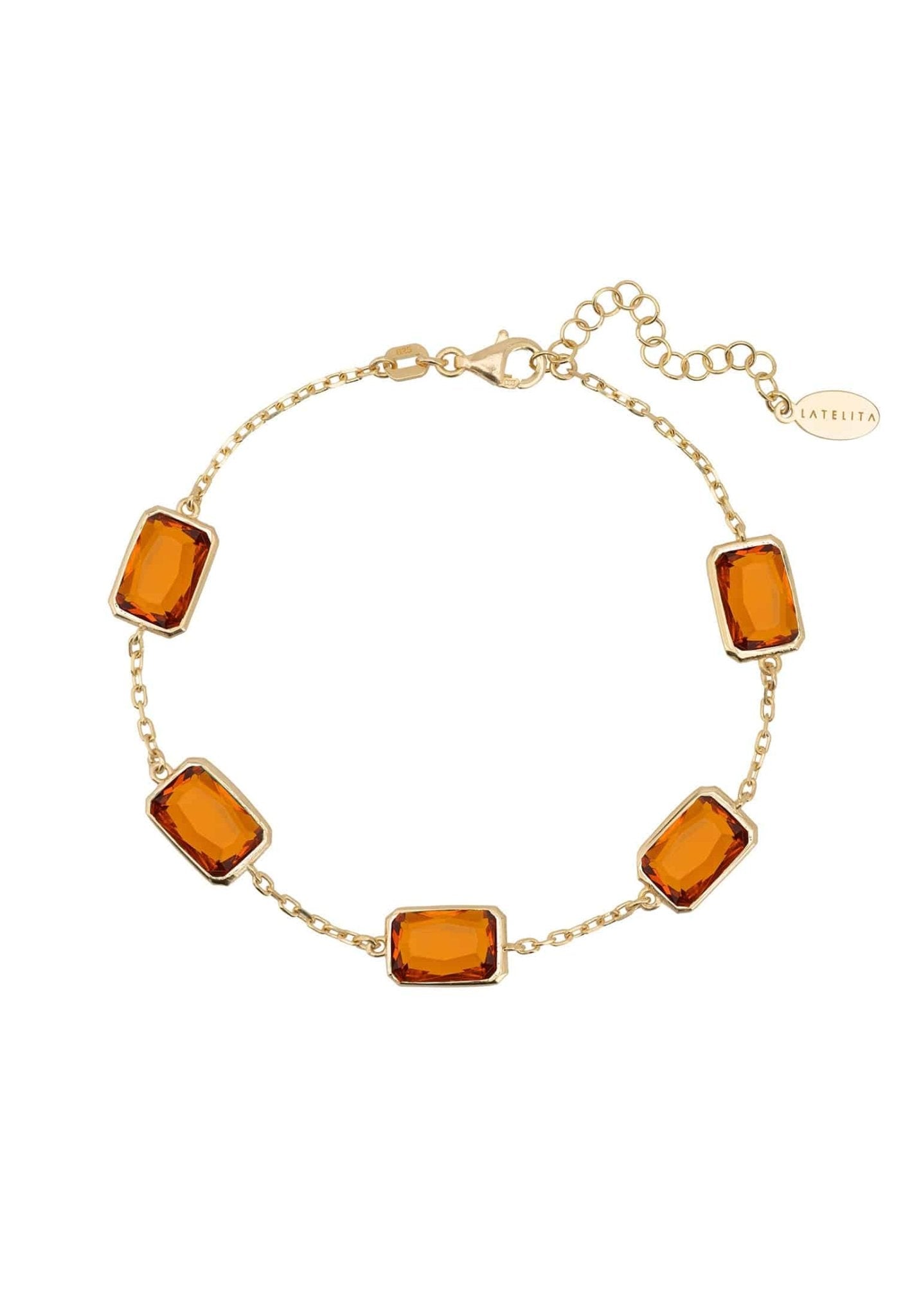 Portofino Bracelet Gold Citrine - LATELITA Bracelets