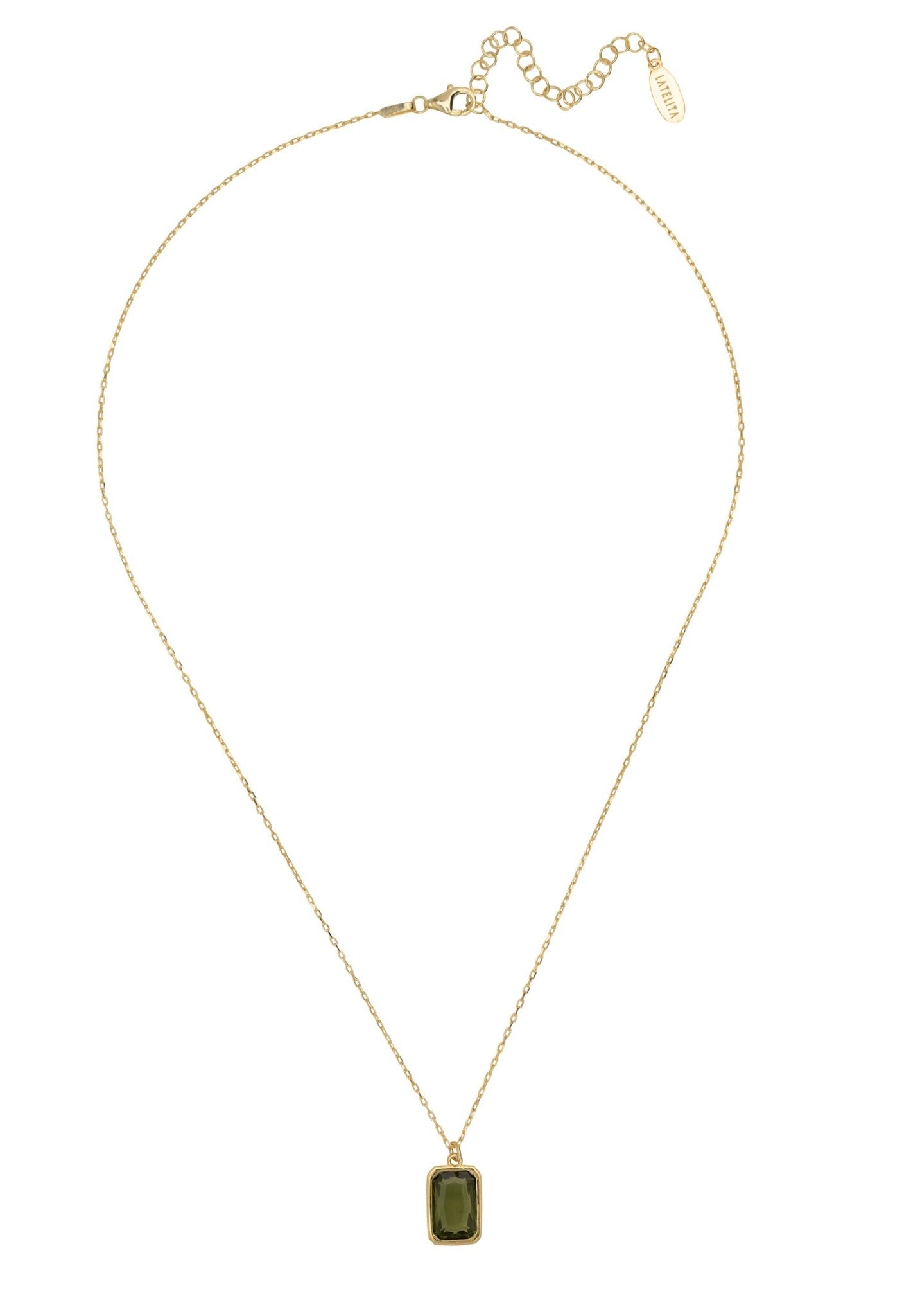 Portofino Necklace Gold Peridot - LATELITA Necklaces