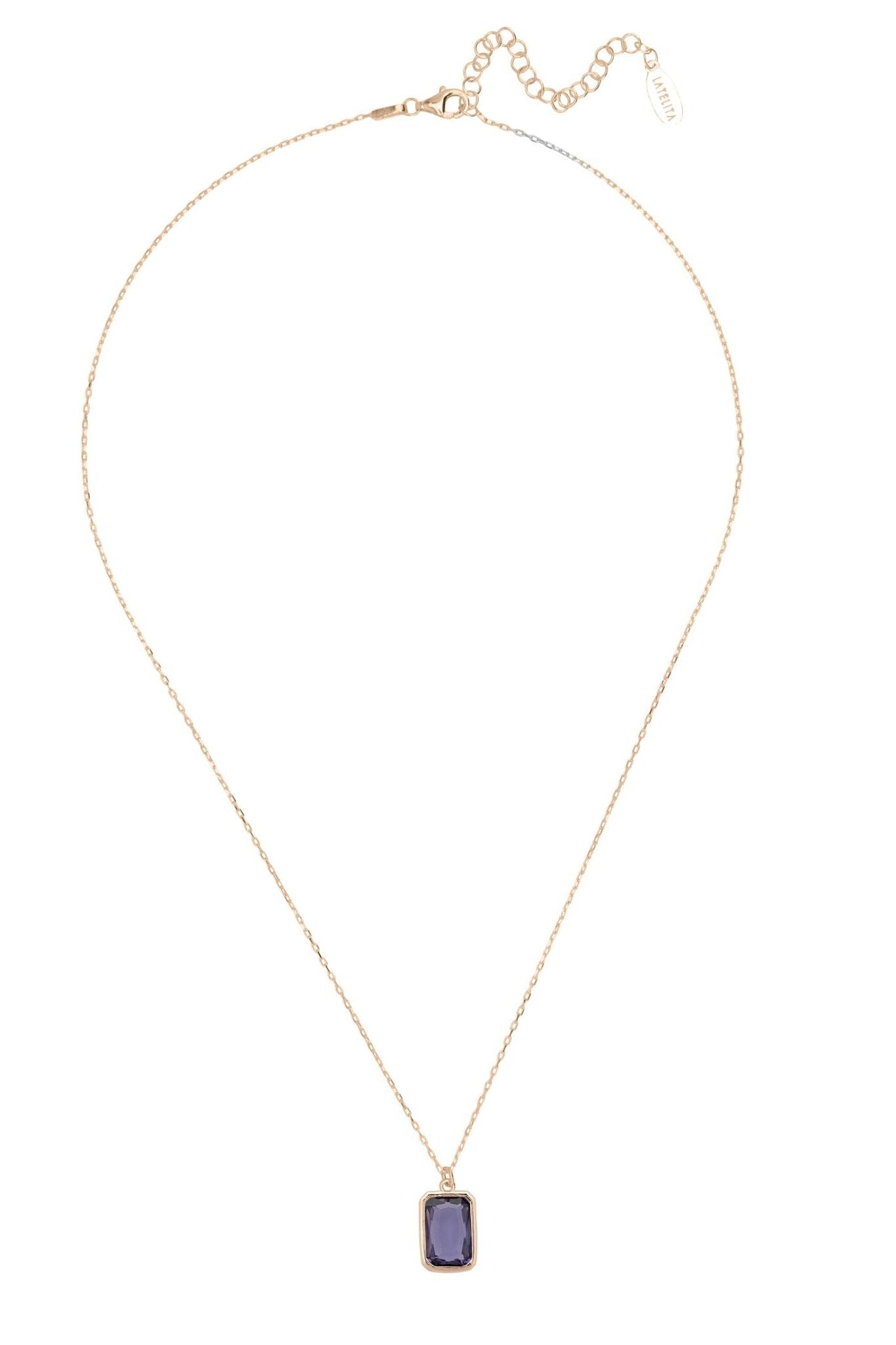 Portofino Necklace Rosegold Amethyst - LATELITA Necklaces