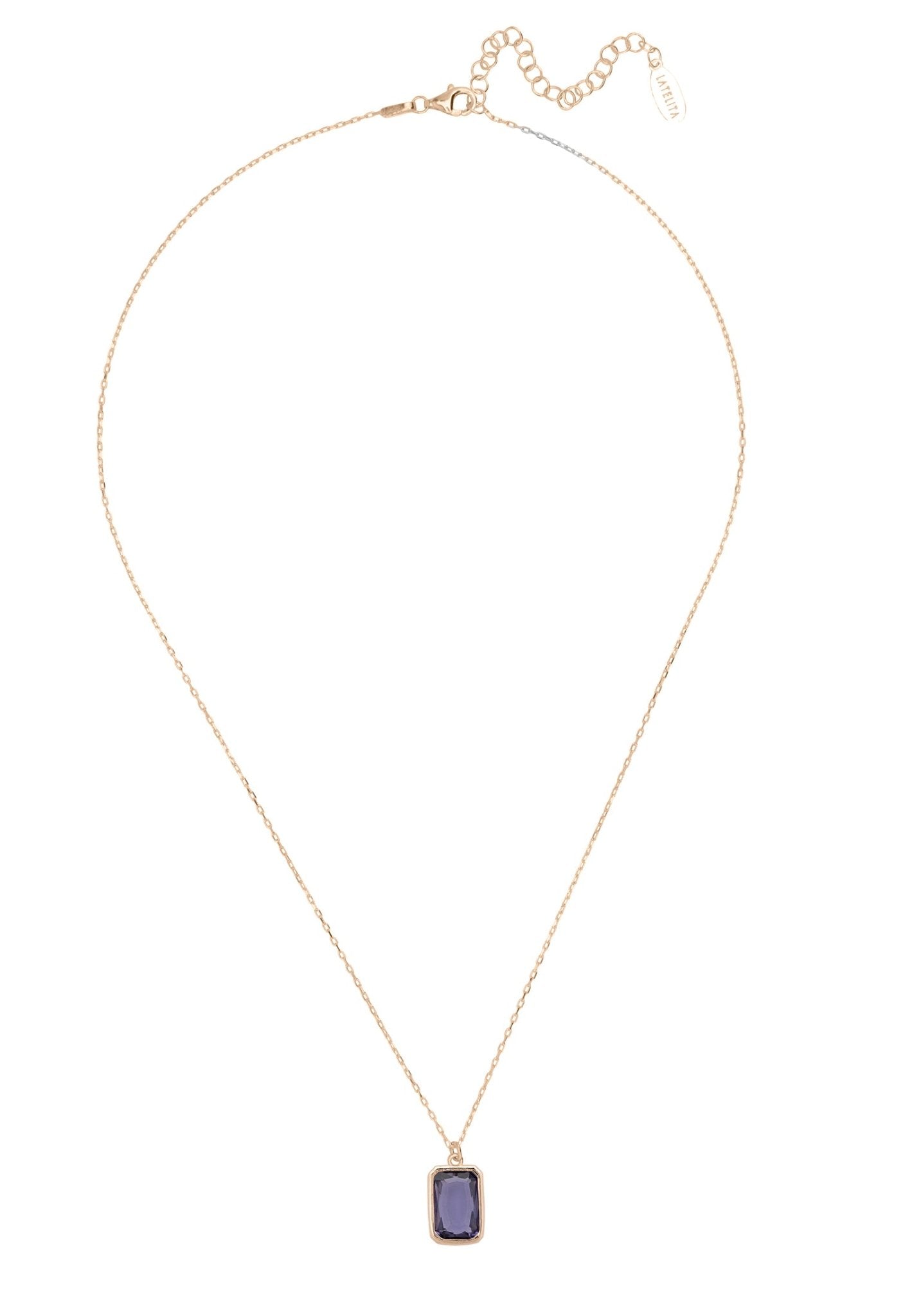 Portofino Necklace Rosegold Amethyst - LATELITA Necklaces