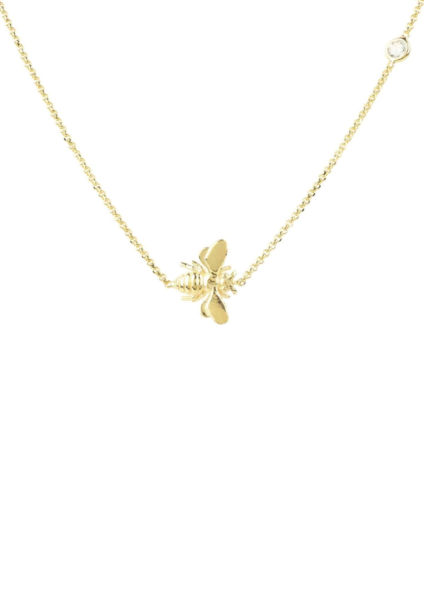 Queen Bee Necklace Gold - LATELITA Necklaces