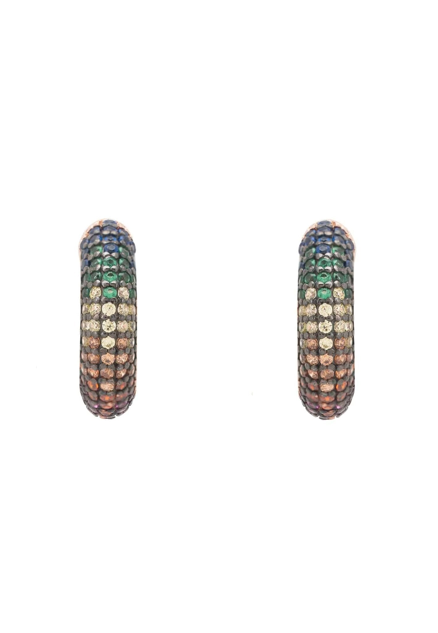 Rainbow Hoop Earrings Rosegold - LATELITA Earrings