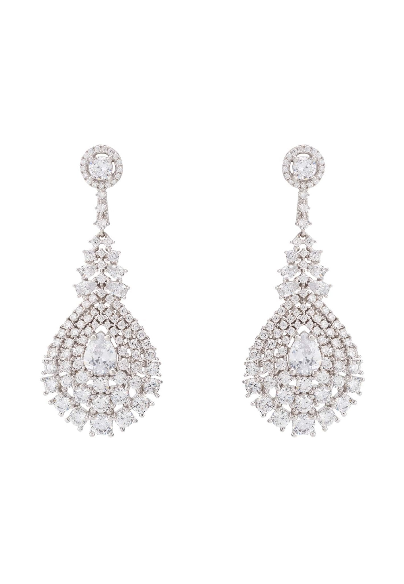 Regency Drop Earrings Silver - LATELITA Earrings