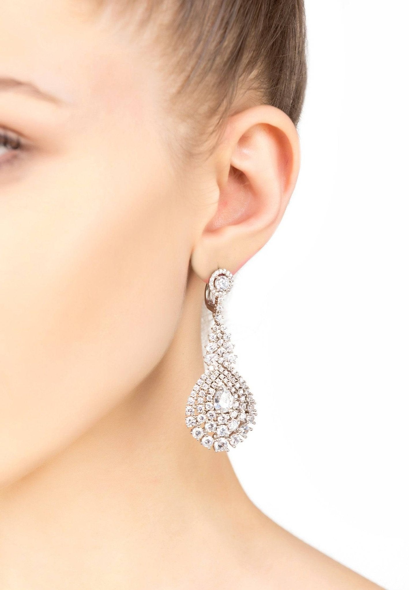 Regency Drop Earrings Silver - LATELITA Earrings