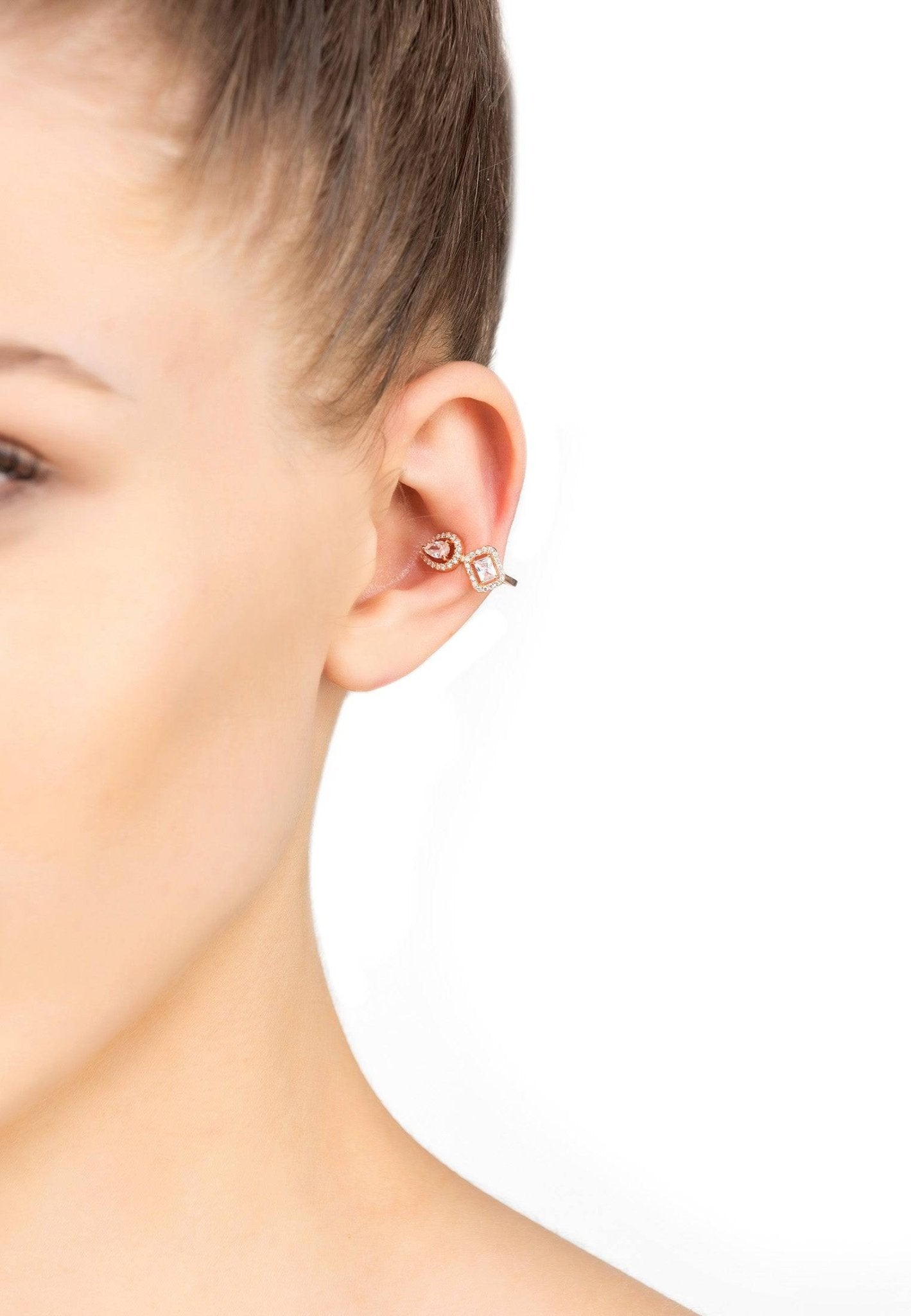 Regency Ear Cuff Rosegold - LATELITA Earrings