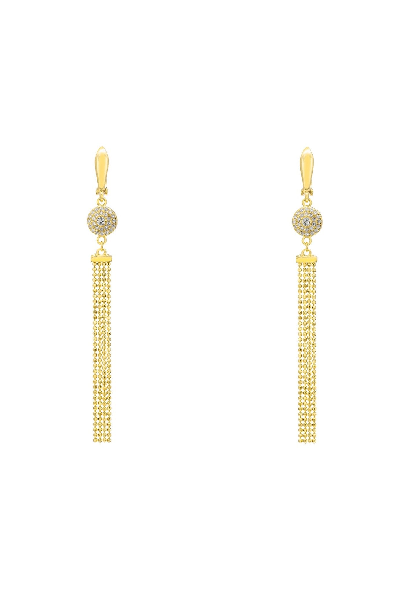 Round Tassel Drop Earrings Gold - LATELITA Earrings