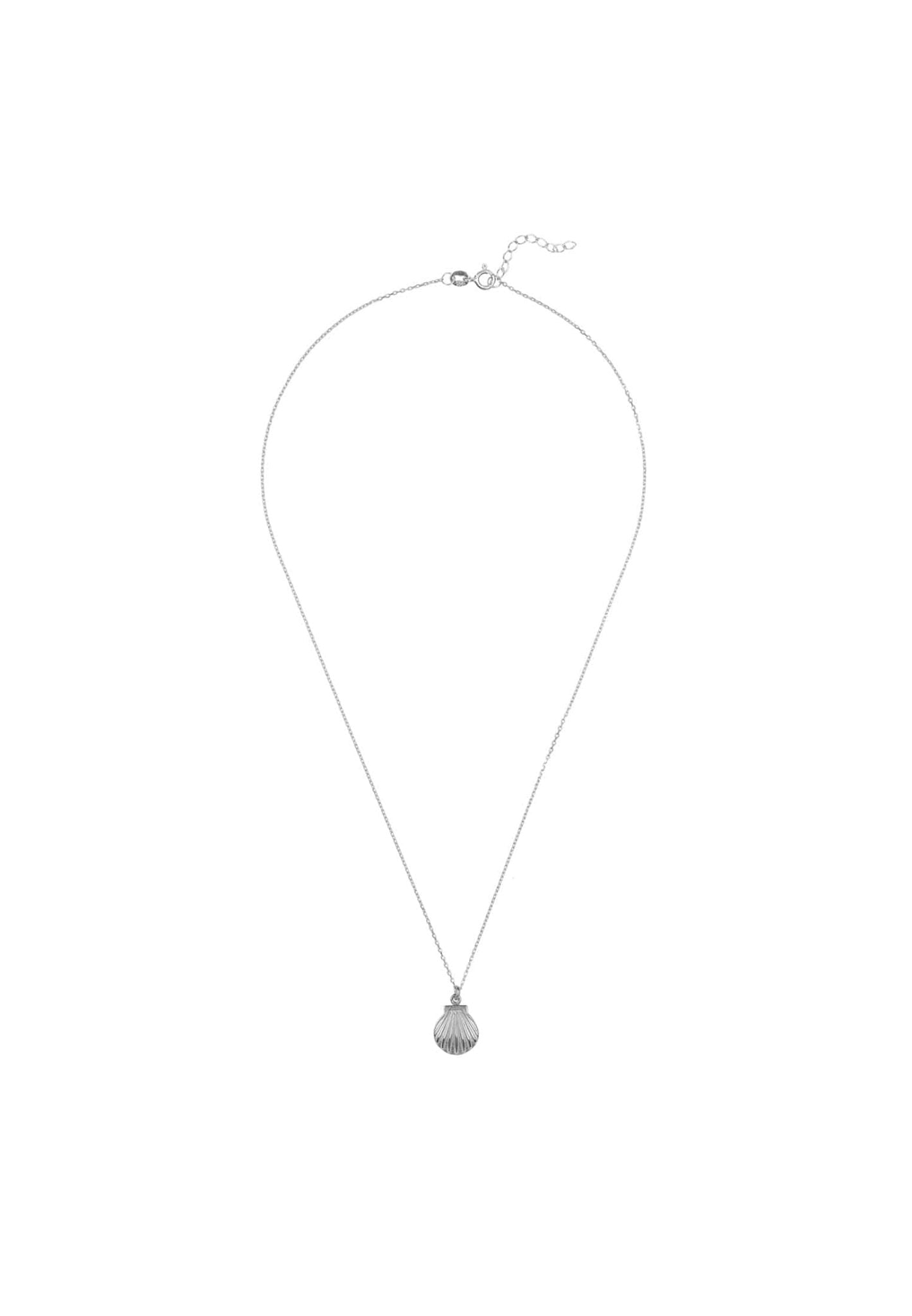 Scallop Mini Shell Necklace Silver - LATELITA Necklaces