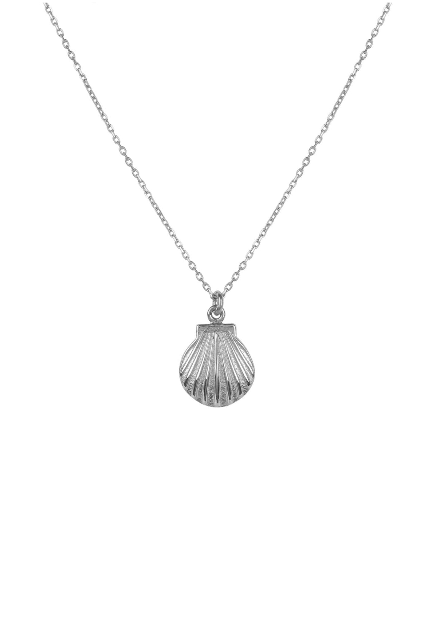 Scallop Mini Shell Necklace Silver - LATELITA Necklaces