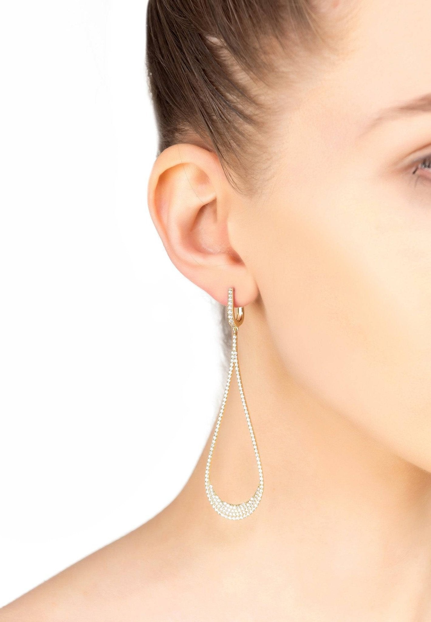 Serenity Teadrop Earrings Gold - LATELITA Earrings