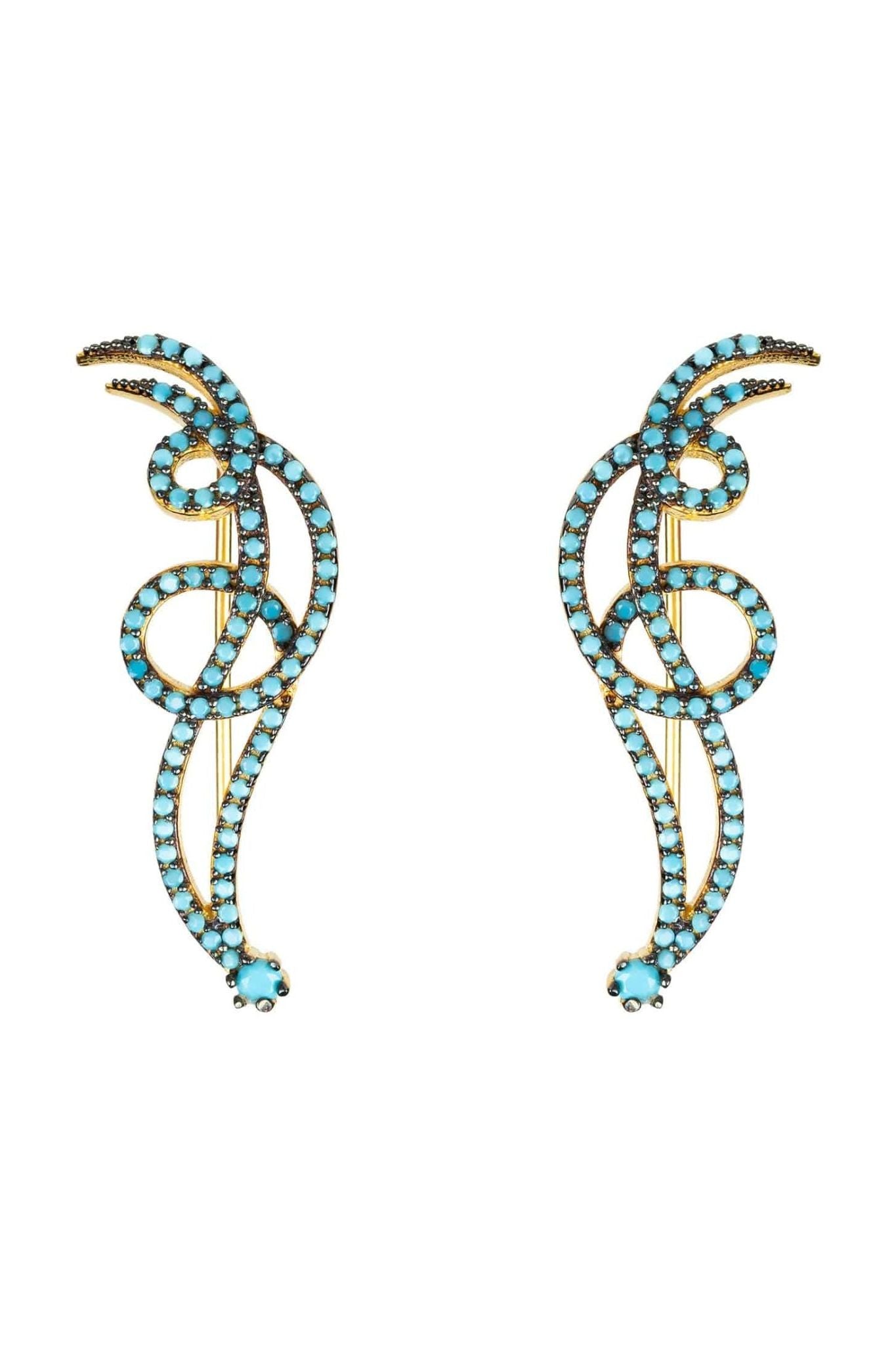 Shooting Star Ear Climber Turquoise - LATELITA Earrings