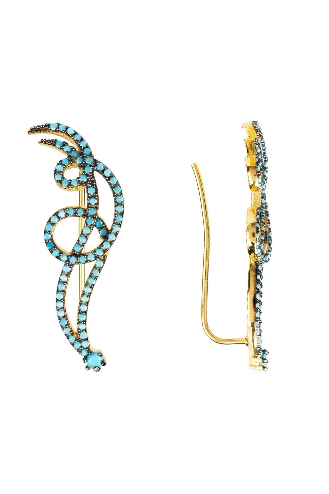 Shooting Star Ear Climber Turquoise - LATELITA Earrings