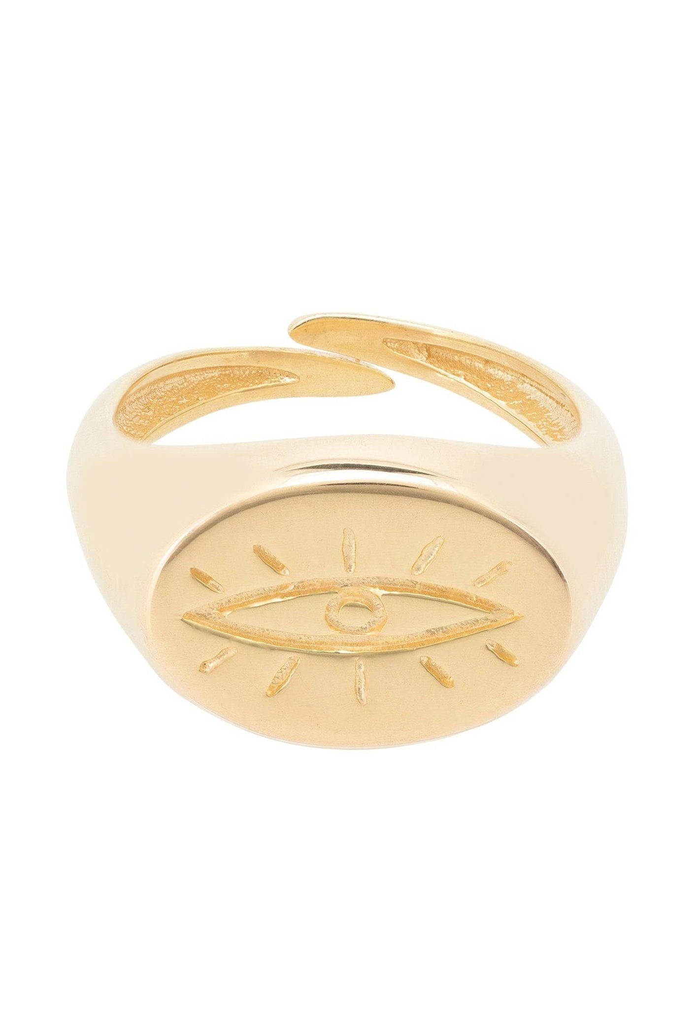 Signet Ring Third Eye Gold - LATELITA Rings