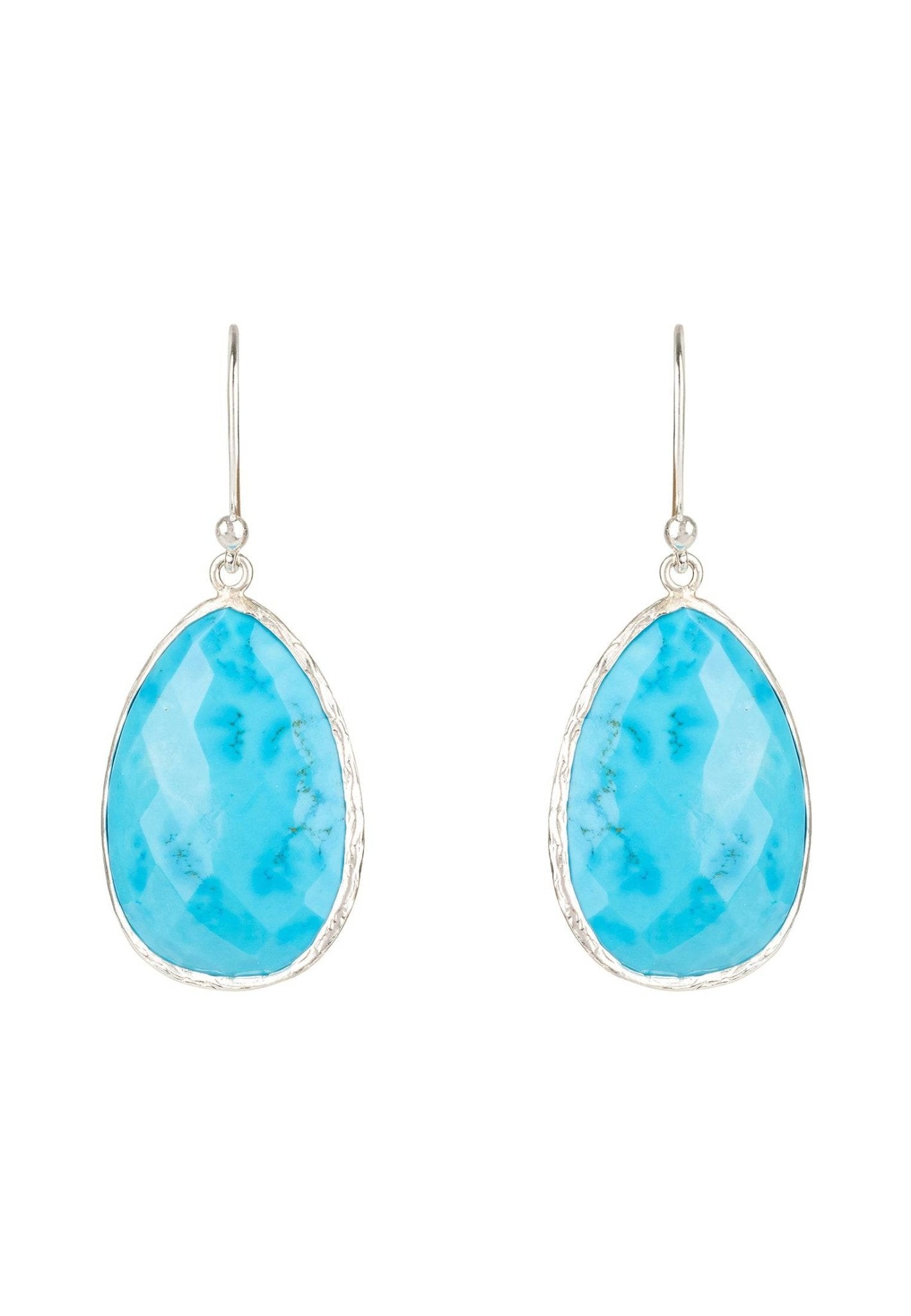Single Drop Earrings Turquoise Silver - LATELITA Earrings