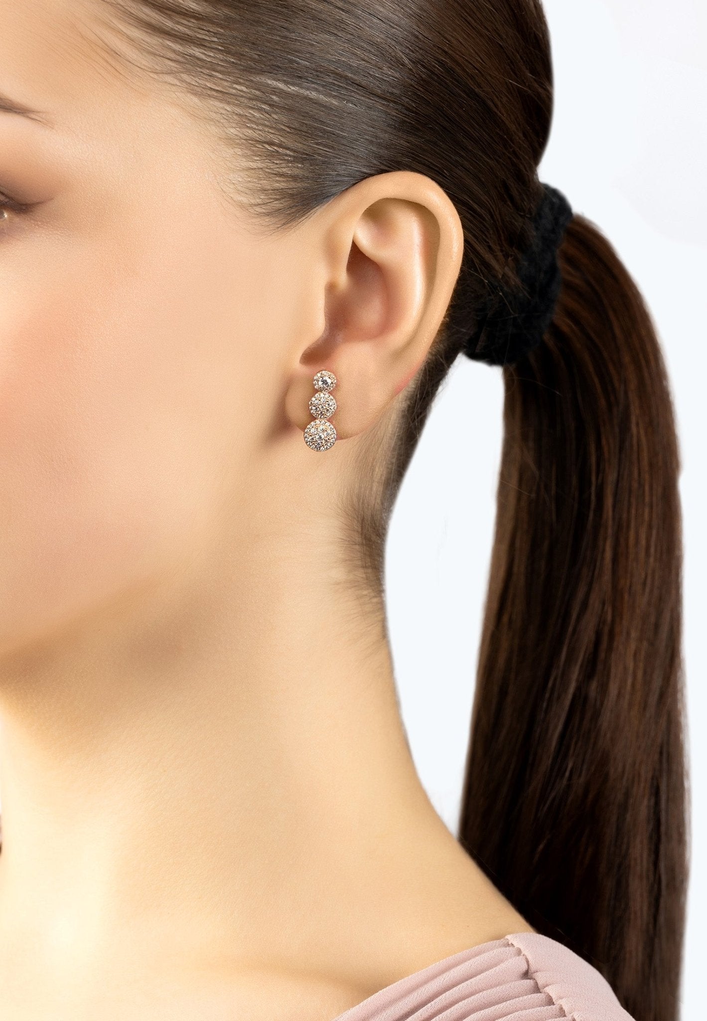 Sloane Long Drop Earrings Rosegold - LATELITA Earrings