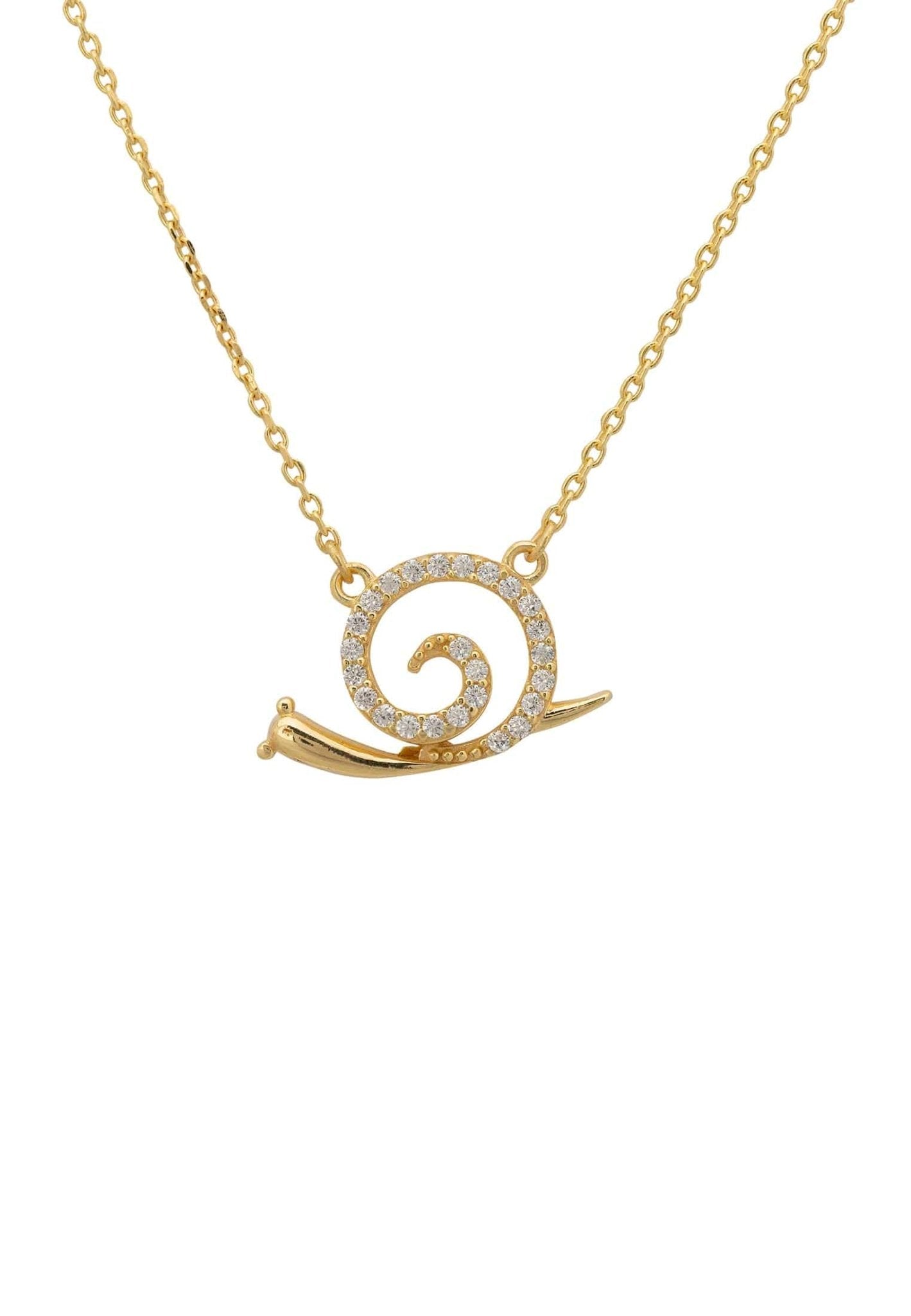 Snail Pendant Necklace Gold - LATELITA Necklaces