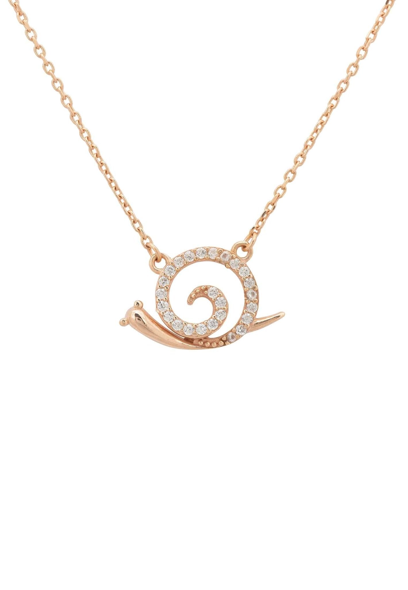 Snail Pendant Necklace Rosegold - LATELITA Necklaces