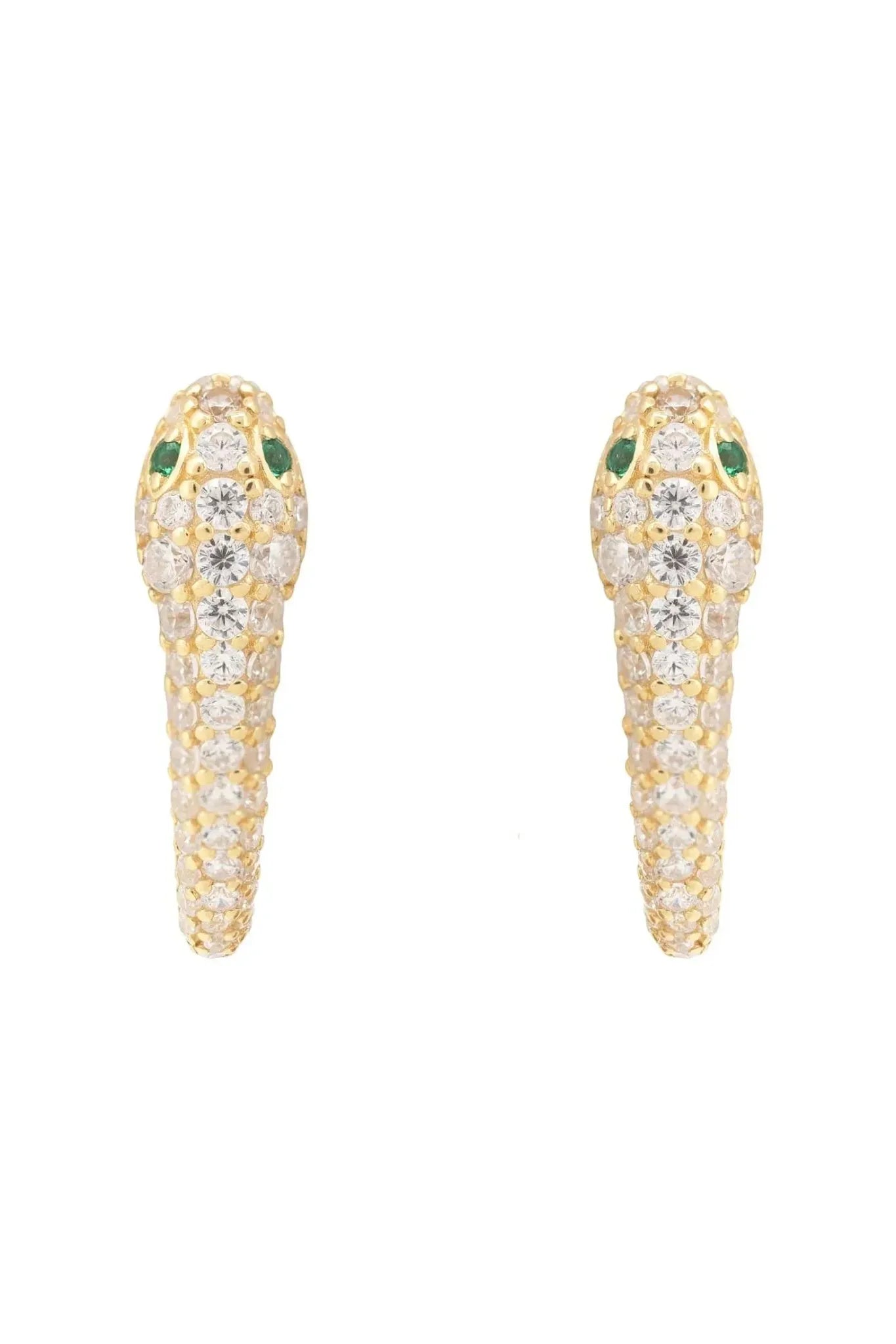 Snake Huggie Hoops Gold - LATELITA Earrings