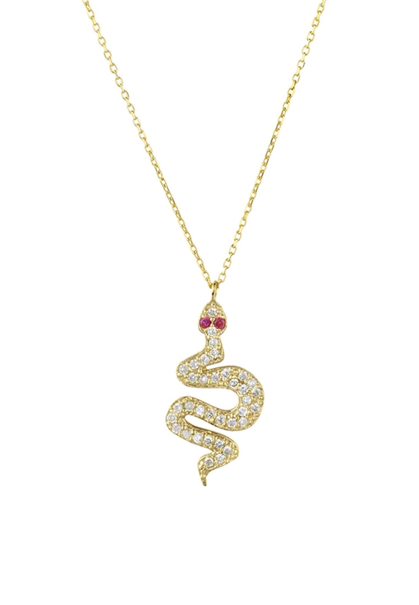 Snake Serpent Necklace Gold - LATELITA Necklaces