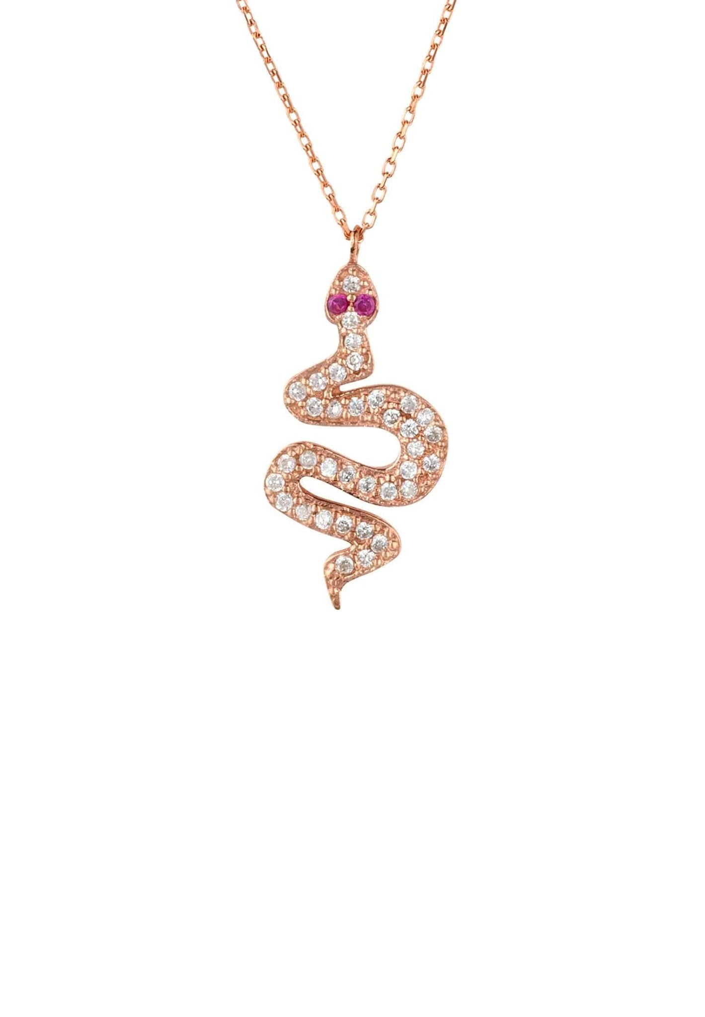 Snake Serpent Necklace Rosegold - LATELITA Necklaces