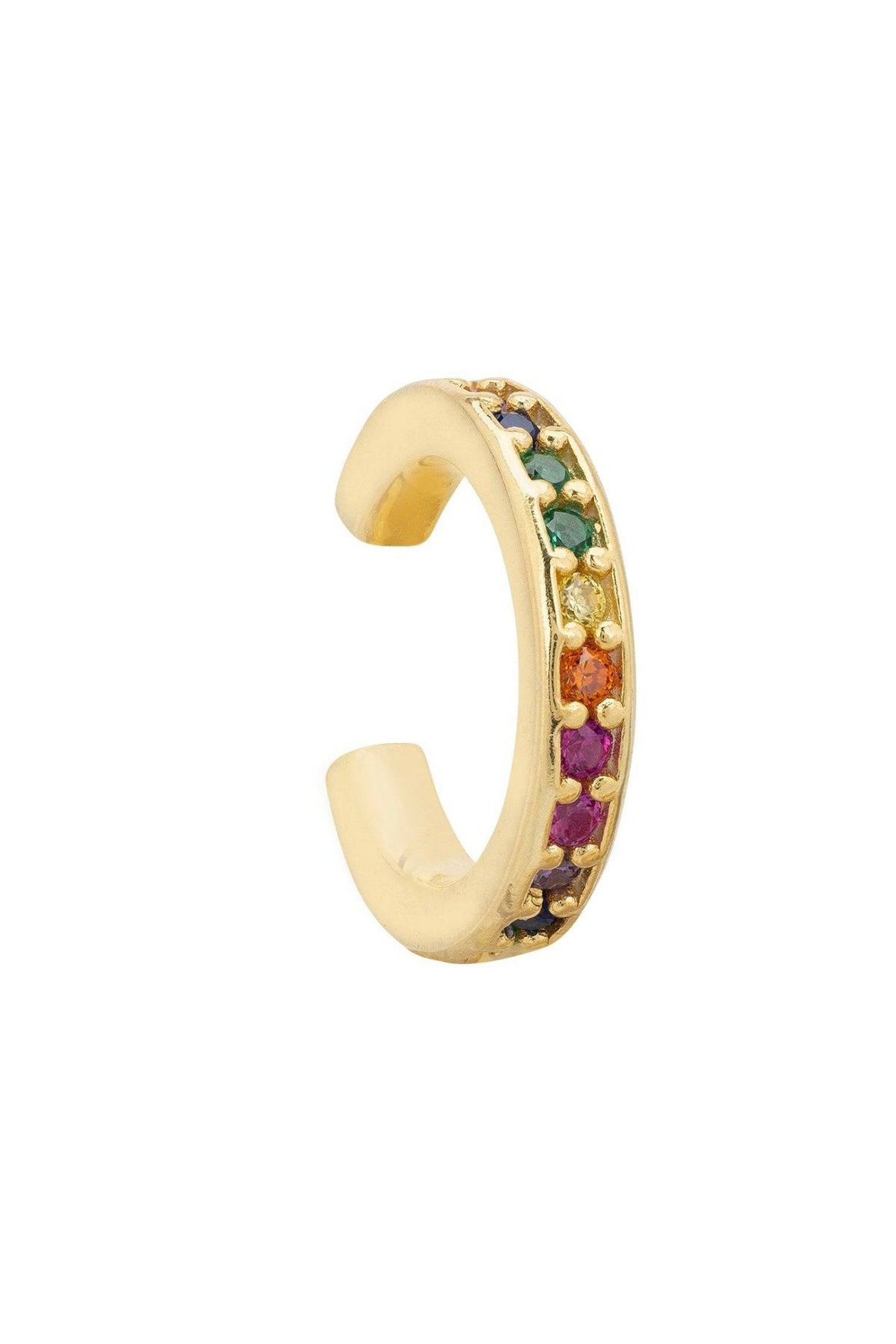 Soho Rainbow Ear Cuff Gold - LATELITA Earrings