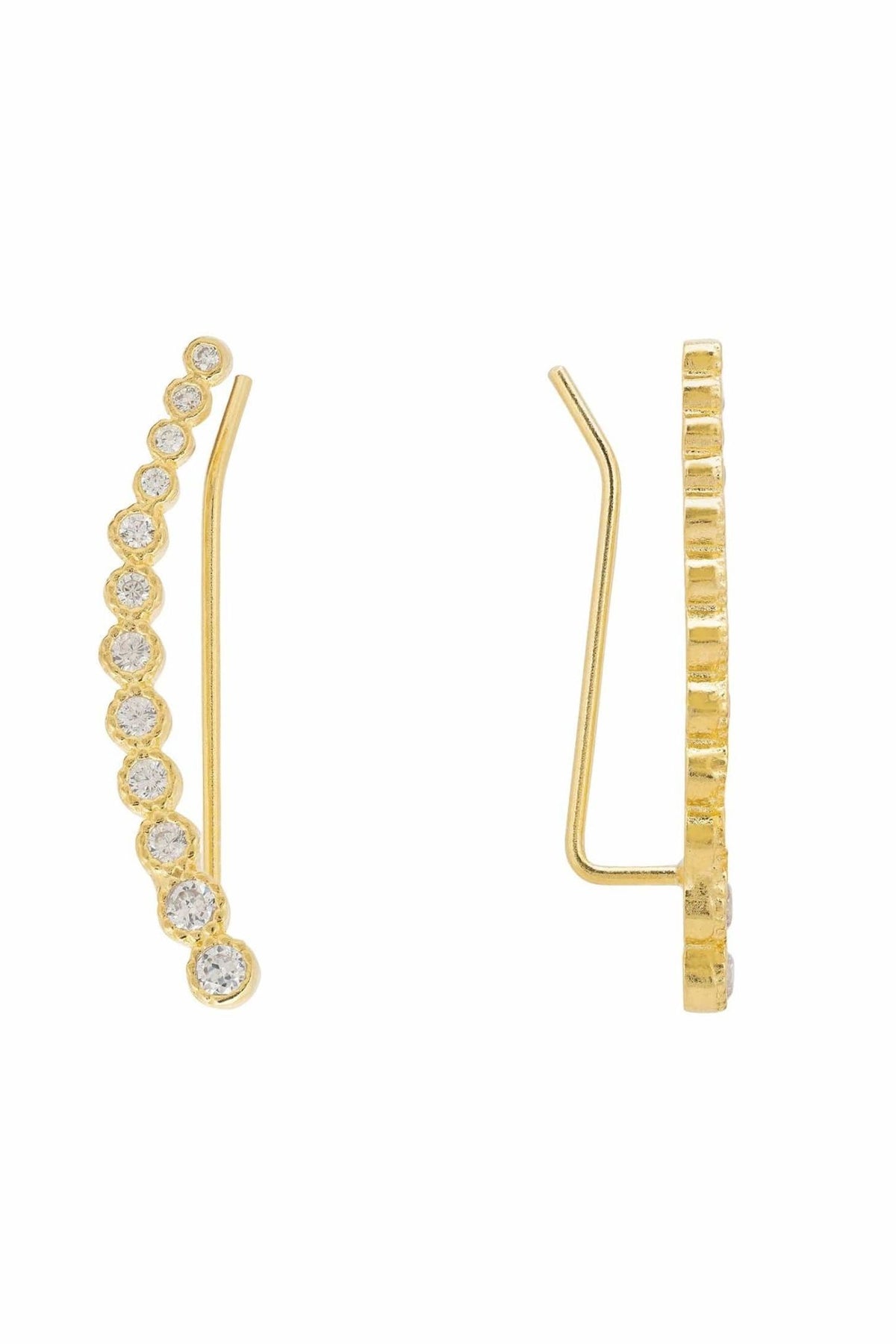 Sparkle Ear Climbers Gold - LATELITA Earrings