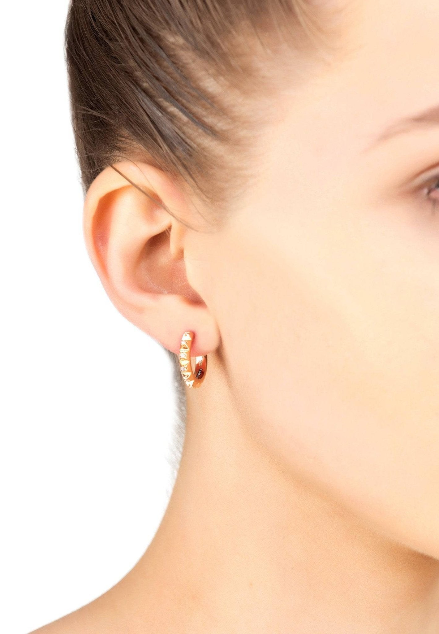 Spikey Hoop Earring Rosegold - LATELITA Earrings