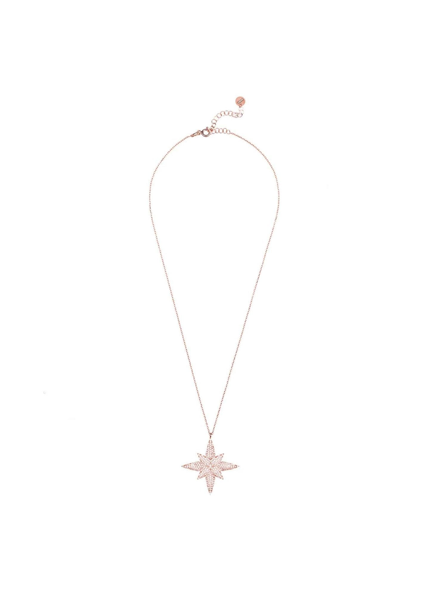 Star Flower Pendant Necklace Rosegold - LATELITA Necklaces