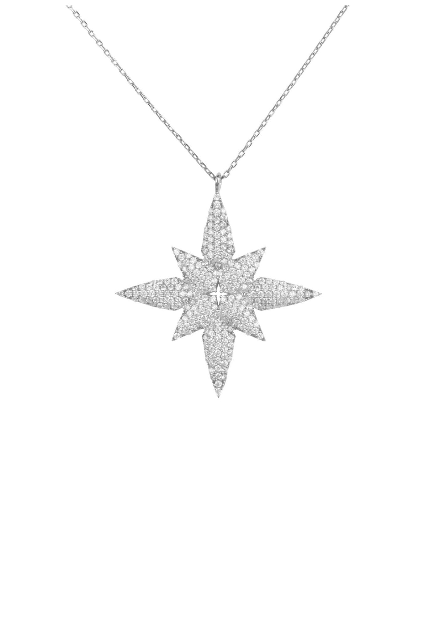 Star Flower Pendant Necklace Silver - LATELITA Necklaces