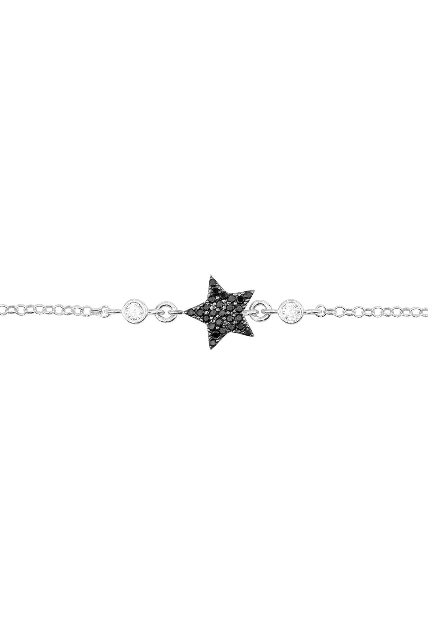 Star Lucky Bracelet Black Silver - LATELITA Bracelets