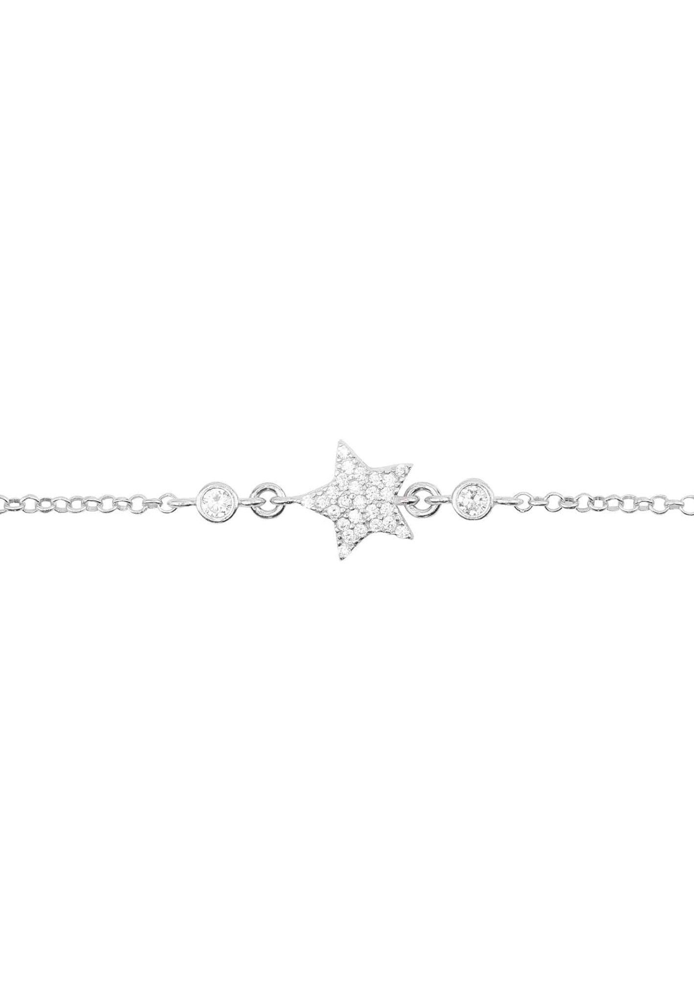 Star Lucky Bracelet White Silver - LATELITA Bracelets