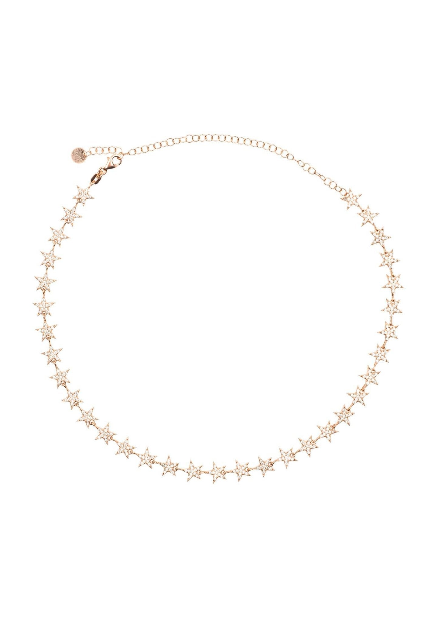 Star Strand Choker Necklace Rosegold - LATELITA Necklaces