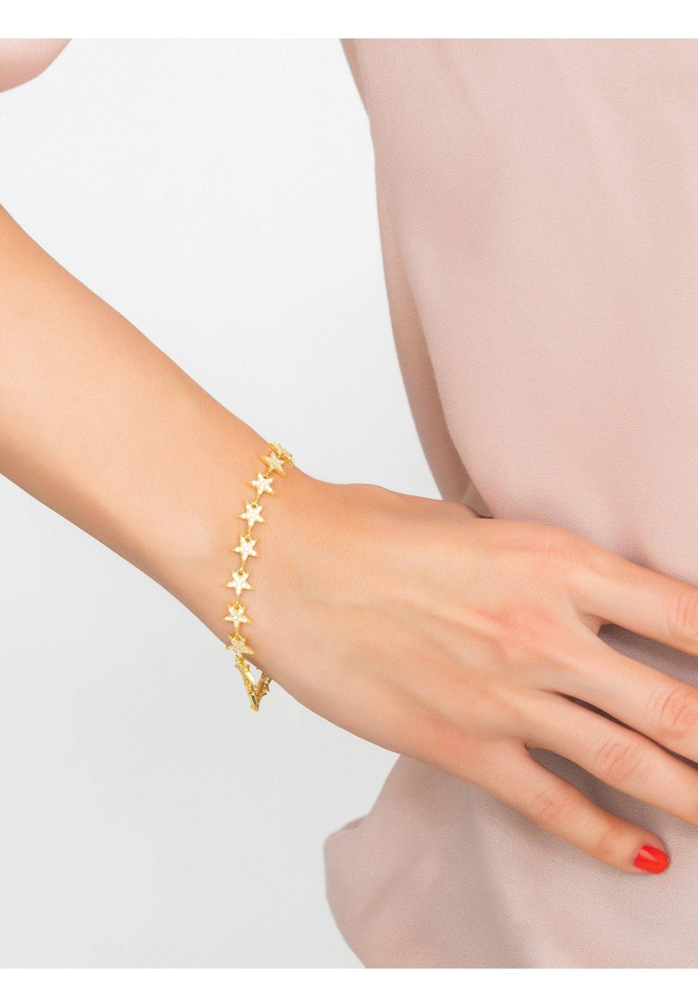 Star Strand Tennis Bracelet Rosegold - LATELITA Bracelets
