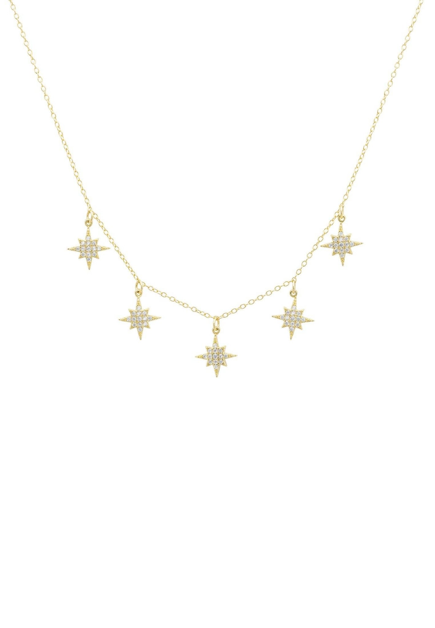 Starburst Choker Necklace Gold - LATELITA Necklaces
