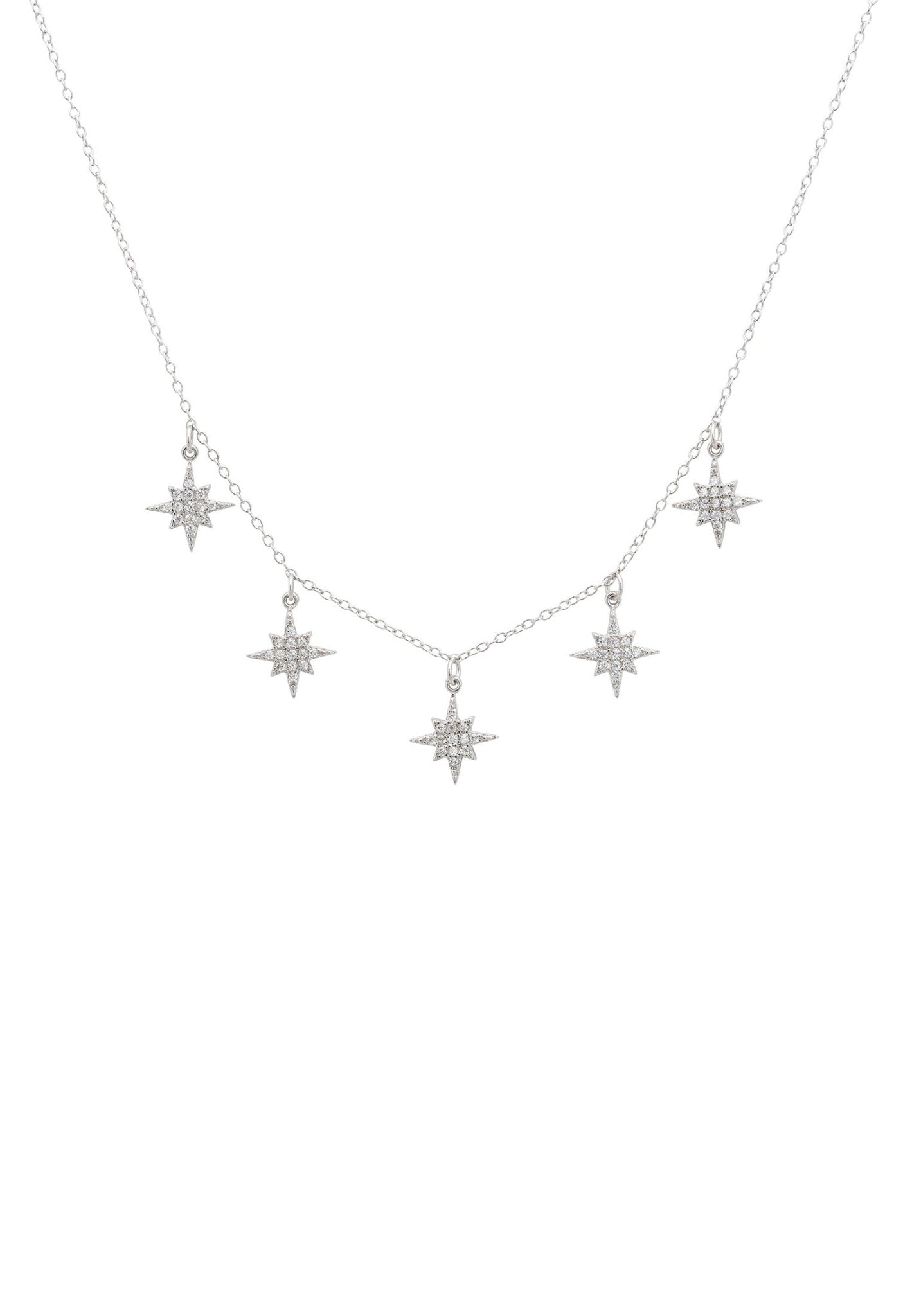Starburst Choker Necklace Silver - LATELITA Necklaces