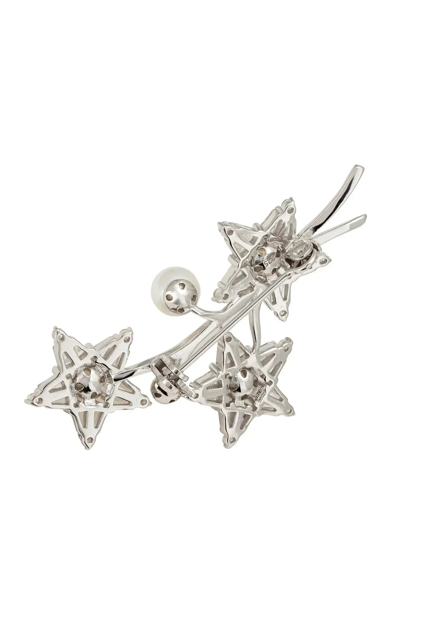 Starry Night Pearl Brooch Silver - LATELITA Brooches
