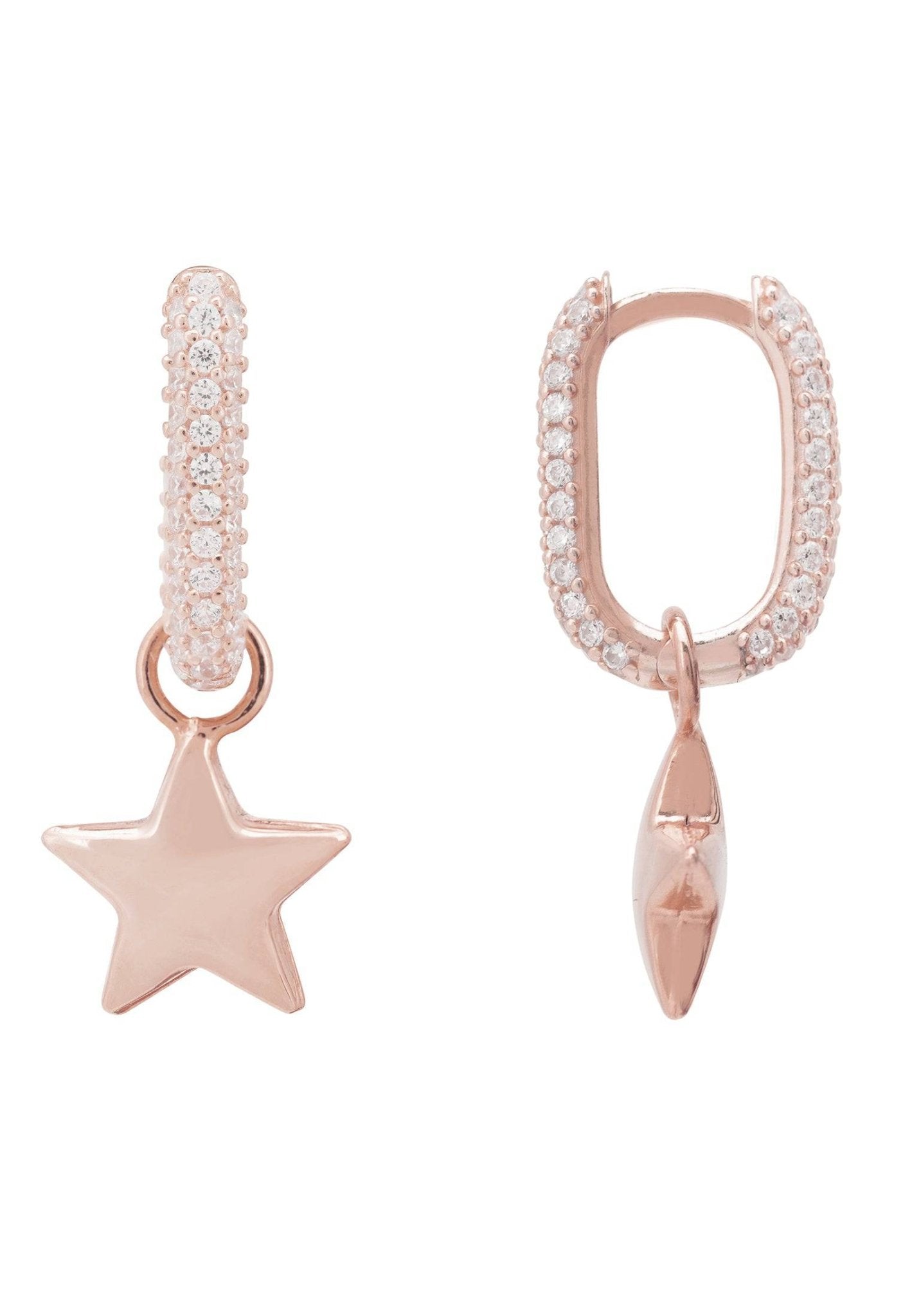 Stella Star Earrings Rosegold - LATELITA Earrings