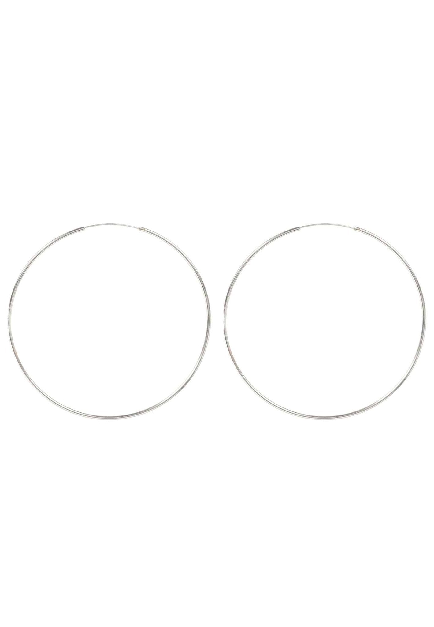 Sterling Silver Large 5Cm Hoop Earrings - LATELITA Earrings
