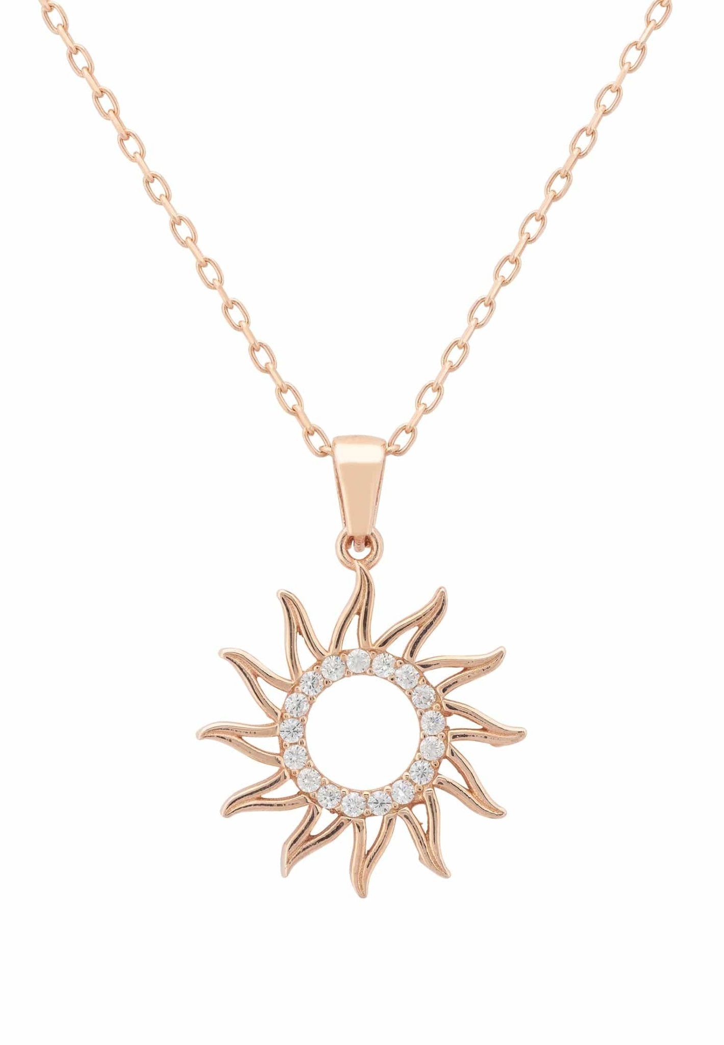 Sun Rays Necklace Rosegold - LATELITA Necklaces