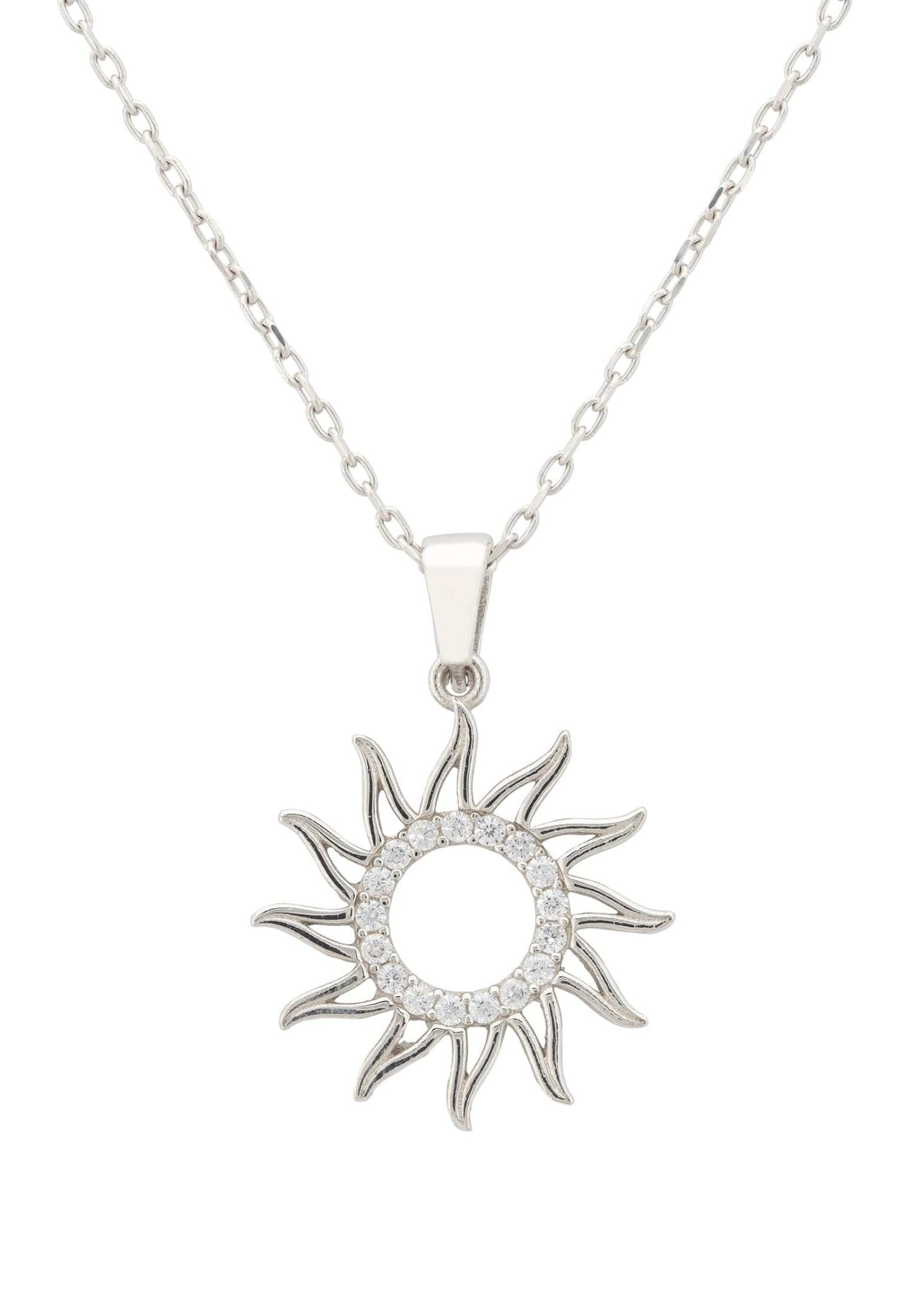 Sun Rays Necklace Silver - LATELITA Necklaces