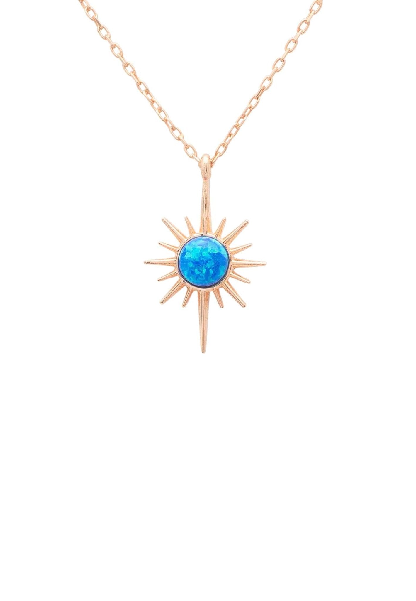 Sunburst Opalite Necklace Rosegold - LATELITA Necklaces