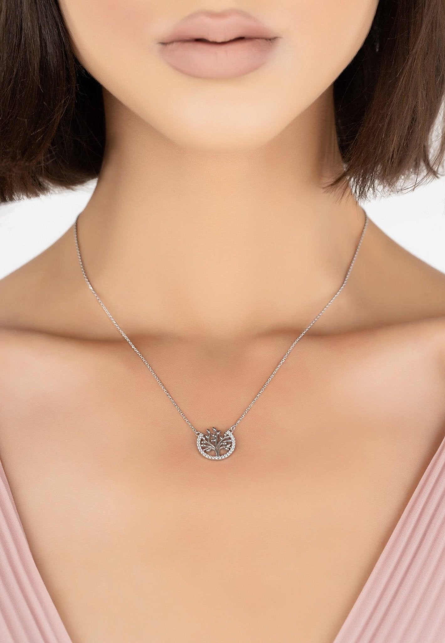 Mixed Shape Diamond Open Circle Pendant - Nuha Jewelers