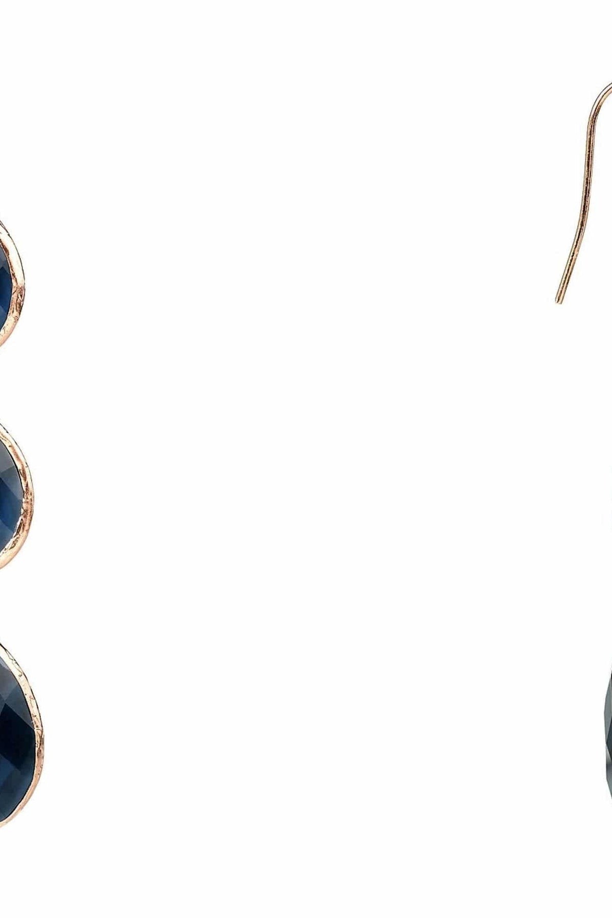 Triple Drop Earring Sapphire Hydro Rosegold - LATELITA Earrings