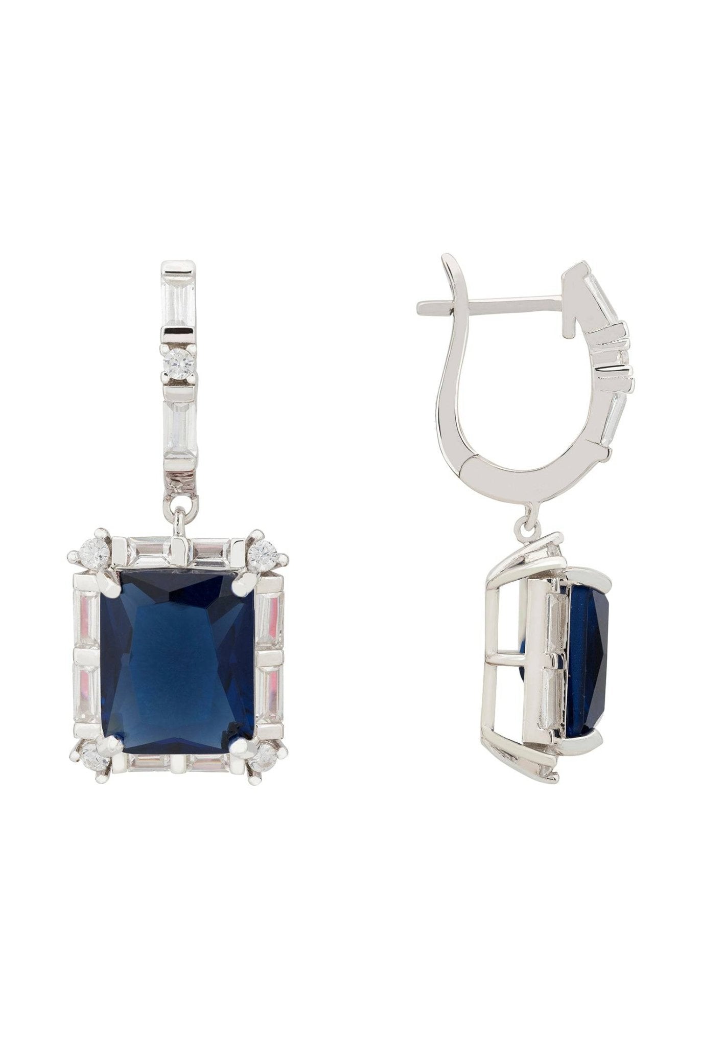 Tudor Silver Earring Sapphire - LATELITA Earrings