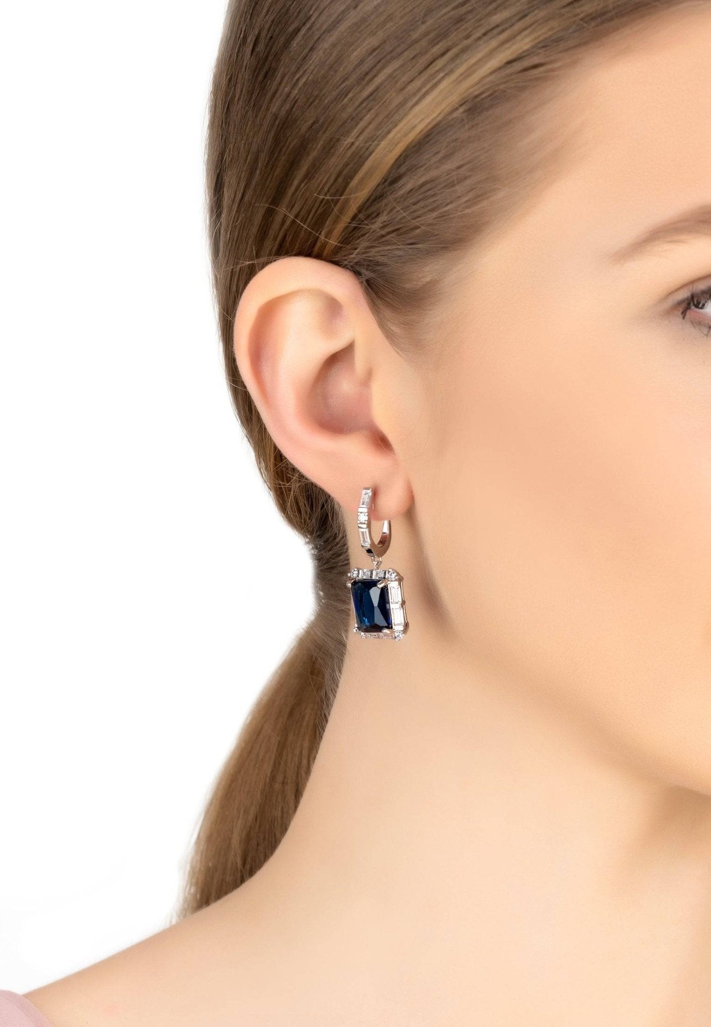Tudor Silver Earring Sapphire - LATELITA Earrings